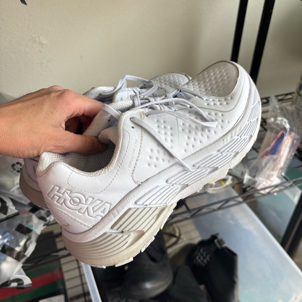 Hoka White and Gray Men's Sneakers